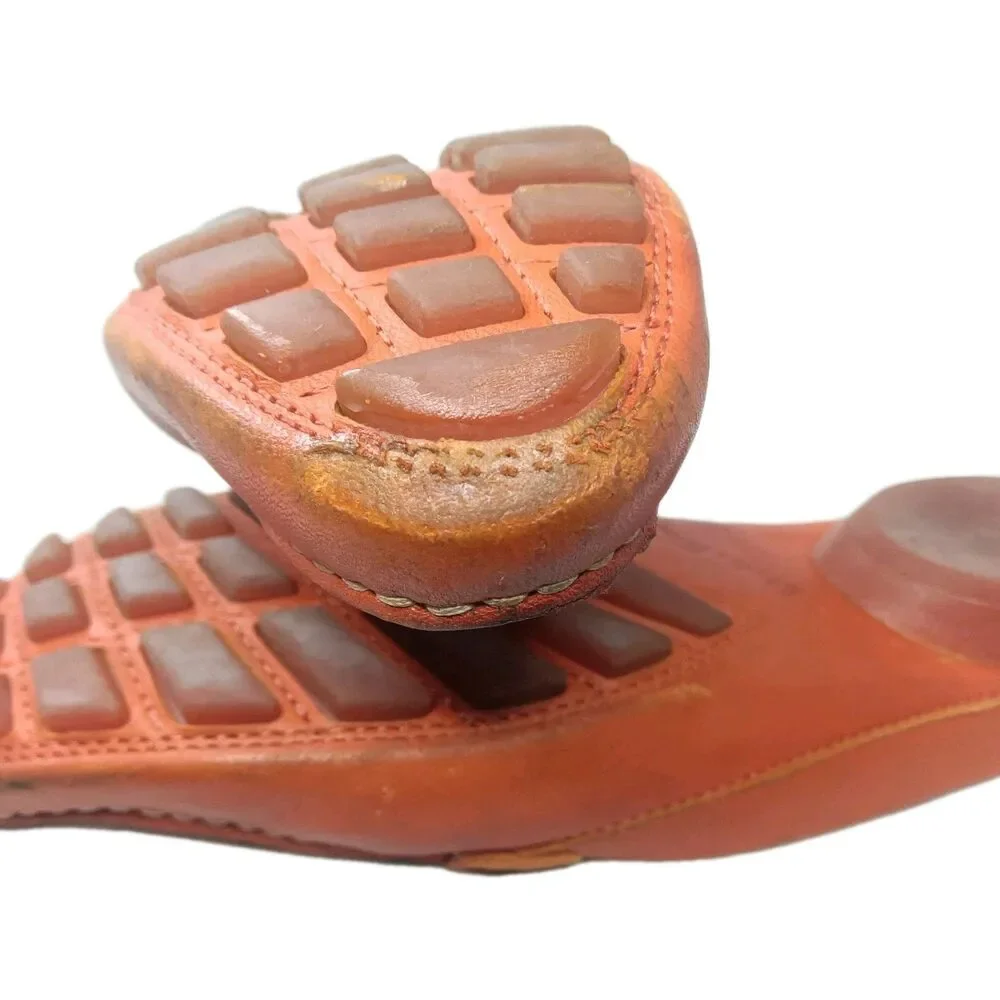 Salvatore Ferragamo Gancini Mule Women's Shoes Size 5 B Burnt Orange